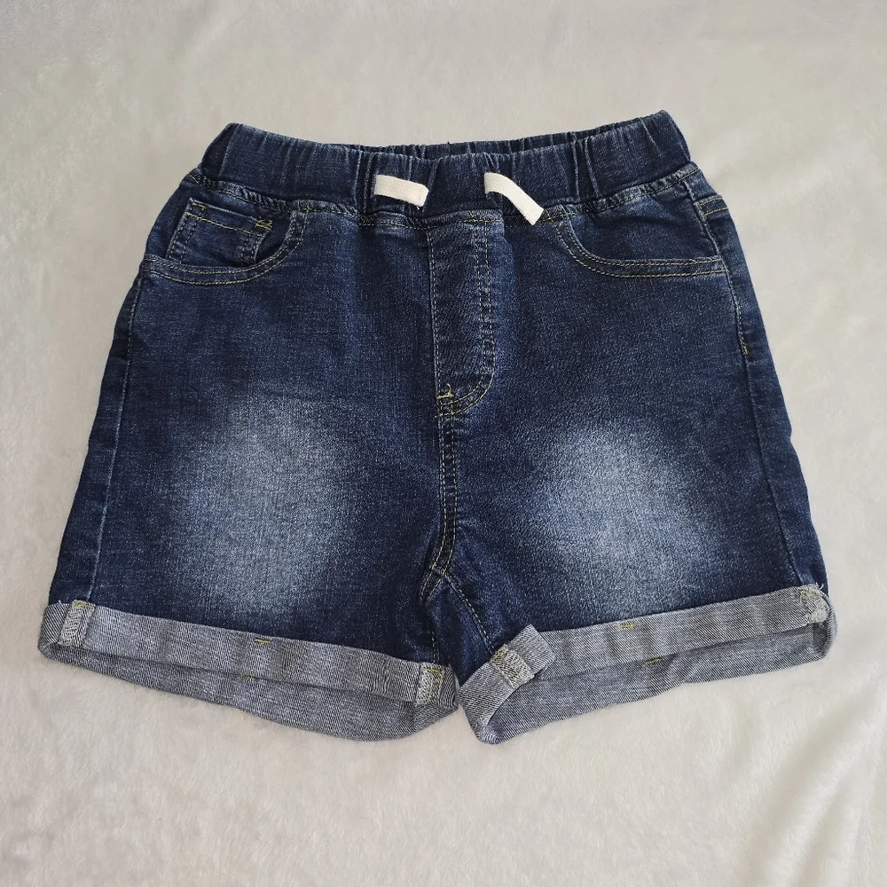 Little Bipsy Collection Kids Pull On Denim Shorts Size 7-8 - Picture 1 of 4